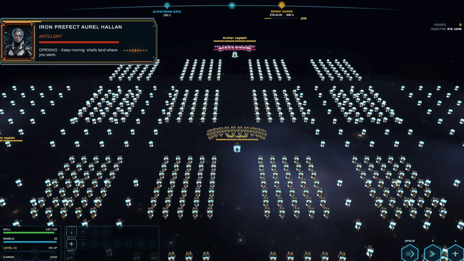 A Helix Field Host of 883 ships in formation
